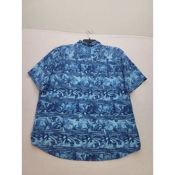 Tommy Bahama Blue Floral Shirt Mens 2XL Button Rayon Hawaiian - Picture 3 of 7